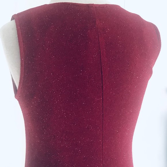 Rabbit Rabbit Rabbit Dress Red Sparkling Cocktail Sleeveless 10 M Dry Cleaned - Picture 6 of 11